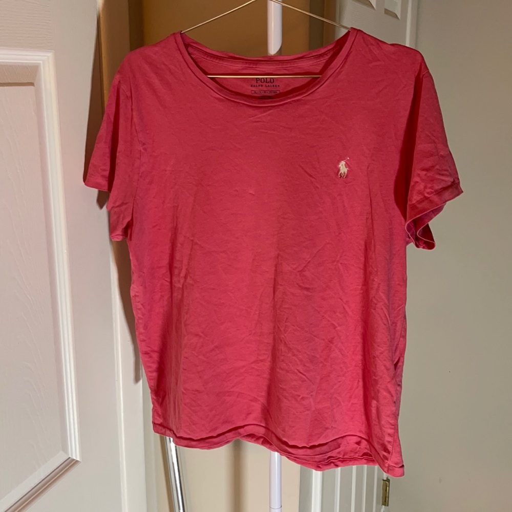 Pinkish red polo tee